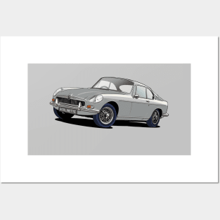 MGB Berlinette in Silver Posters and Art